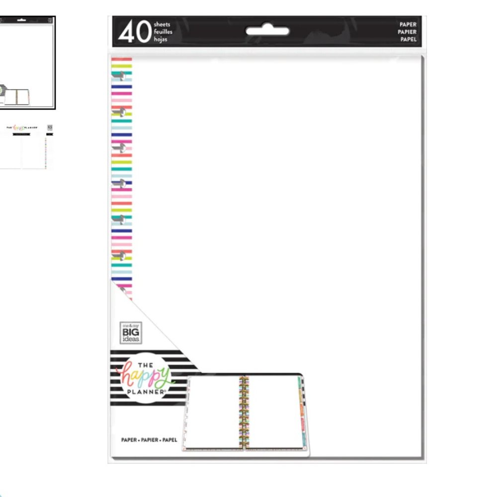 New In Package Happy Planner BIG Note Paper Blank